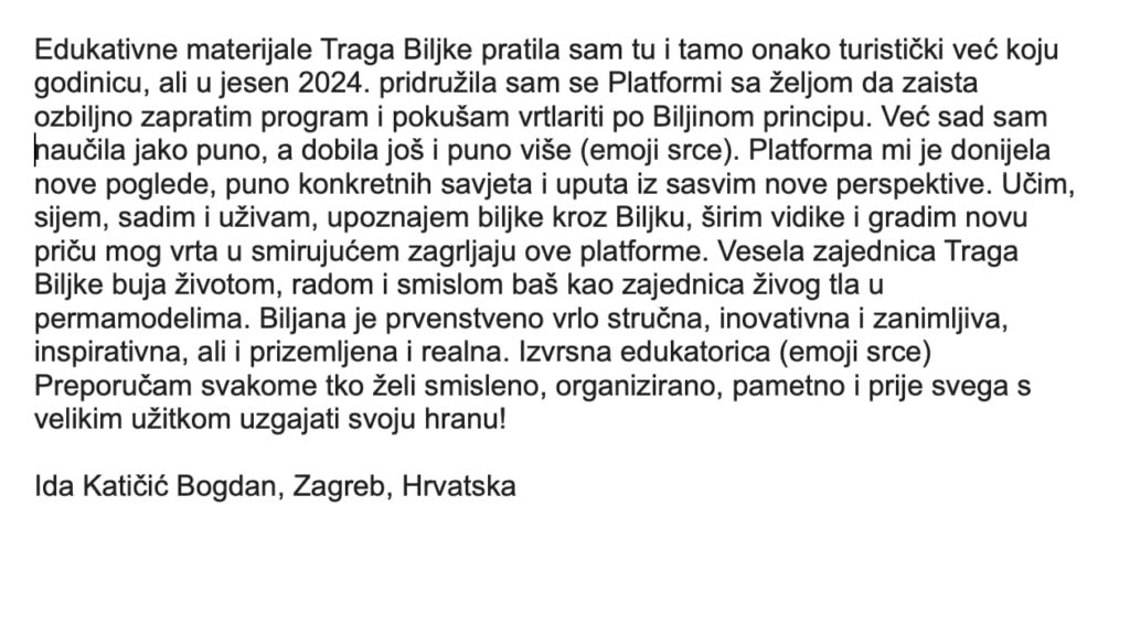 Testimonijal Ida Katicic Bogdan