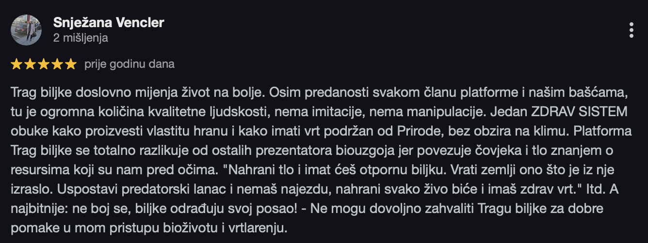 Testimonijal za projekat