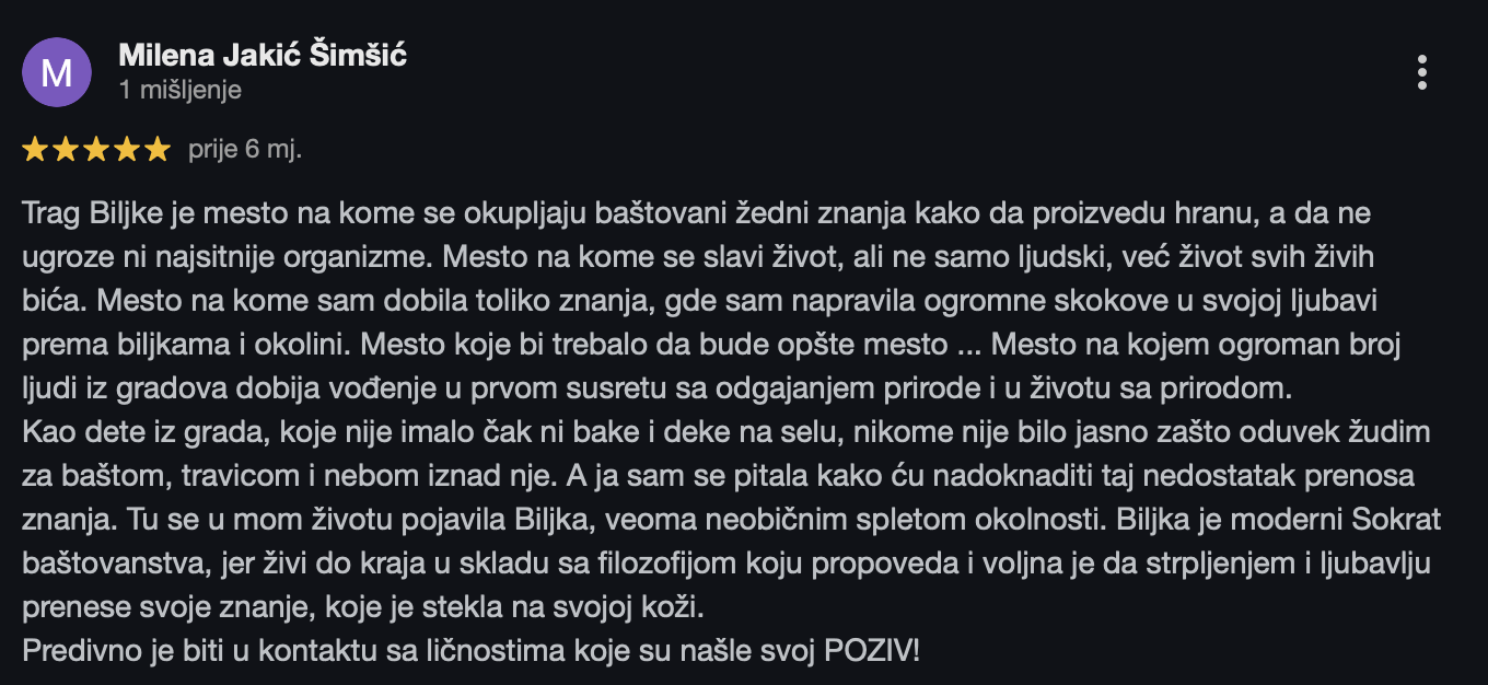 Testimonijal za projekat