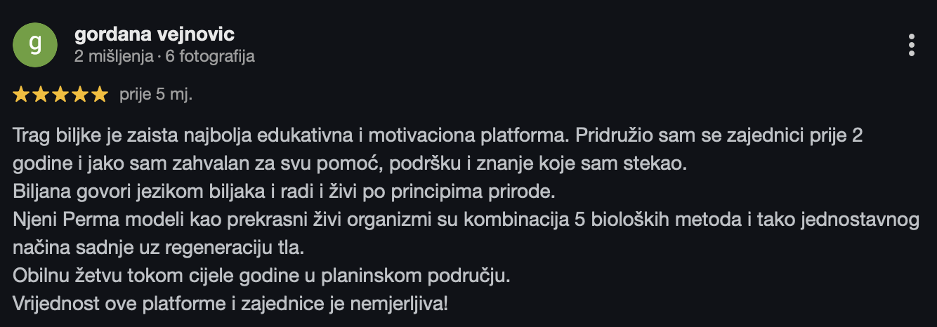 Testimonijal za projekat